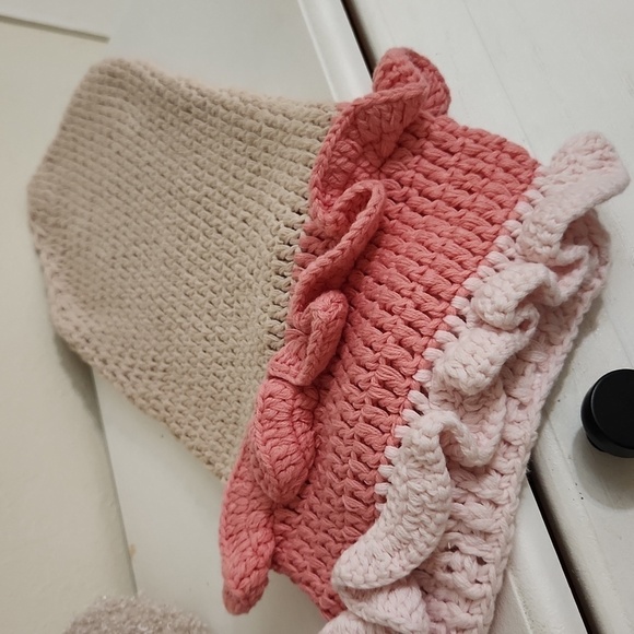 Baby Girl Crochet Cacoon Stocking For Pictures Props Christmas Thanksgiving - Picture 1 of 8